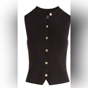 NWT Scoop Black Sleeveless Sweater vest. Size medium